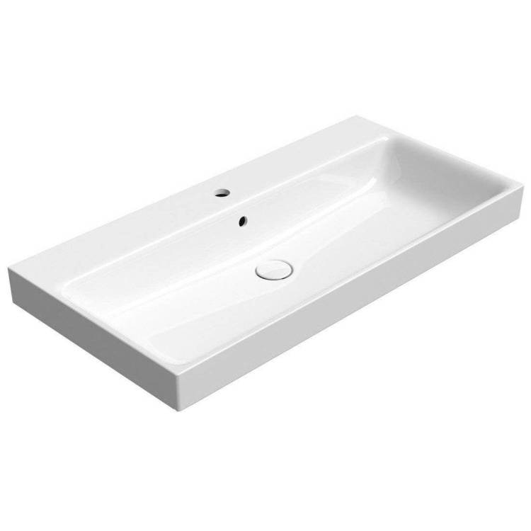 Раковина GSI Nubes 9623111 100 см, белая глянцевая