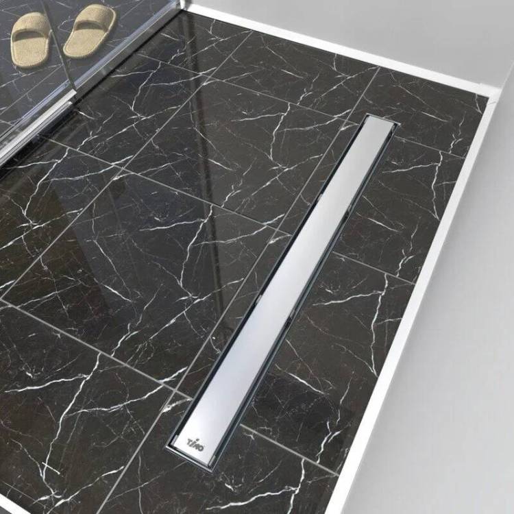 Душевой лоток Timo Drain Protect DP20700-PG20700, 70 см, с двусторонней панелью PG20 под плитку, сатин