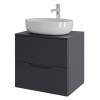 Тумба с раковиной Orange Line Li-60TugMDF+B05-520W графит матовый, 60 см