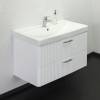 Тумба с раковиной Comforty Ангара-90П 00-00017872 подвесная, белый матовый