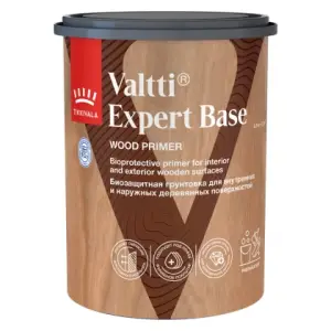 Высокоэффективная биозащитная грунтовка для древесины Tikkivala Valtti Expert Base 0.9 л