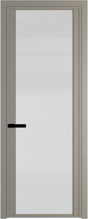 Межкомнатная дверь Profil Doors 2 AGP цвет профиля Никель матовый, стекло безопасное 6 мм мору осветленное 800x2000