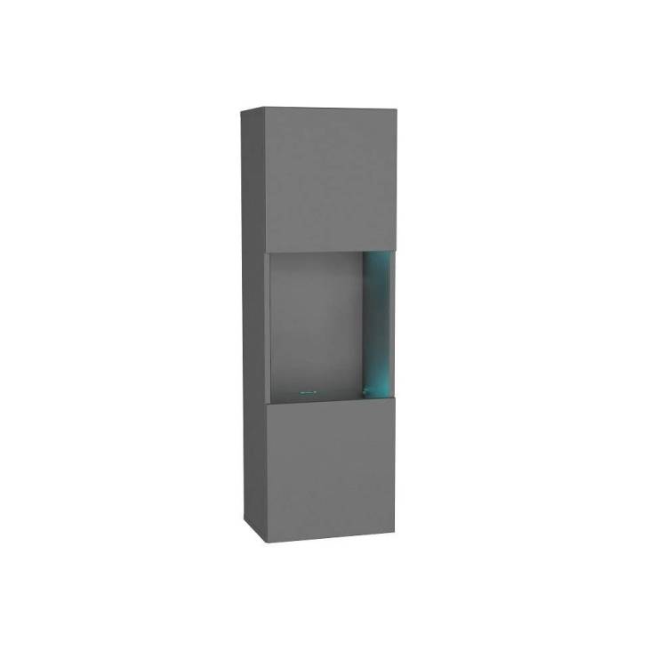 Шкаф навесной НК-Мебель Point тип-22 00-00162872 серый графит