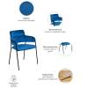 Стул Bradex Home Napoli FR 0718, синий с черными ножками фото 6