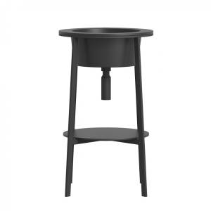 Консоль с раковиной Abber Bequem AC2130MB напольная, черная матовая