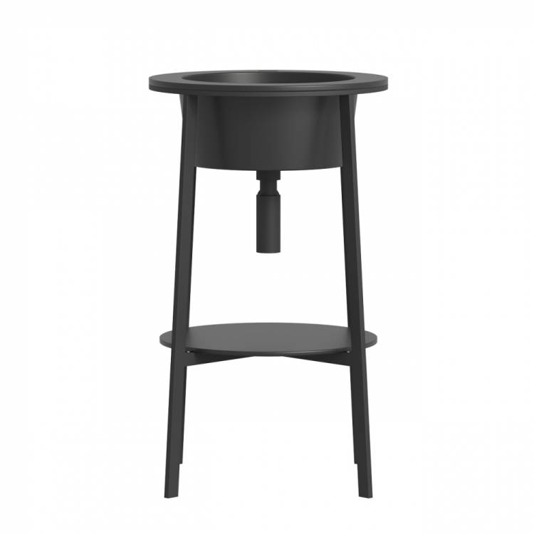 Консоль с раковиной Abber Bequem AC2130MB напольная, черная матовая