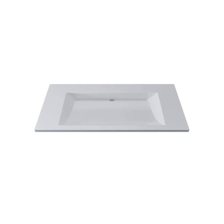 Раковина Uperwood Infinity RInfinity80wg0 без отверстия для смесителя, белая глянцевая, 80x45