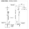 Душевая система Remer Elegance EQ34A8CPUFS25NO черный матовый, с изливом фото 2