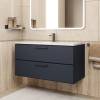 Тумба с раковиной Uperwood Foster New подвесная, черная, 100 см