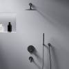 Душевой комплект Damixa Scandinavian Pure 936510300 встраиваемый, со смесителем и изливом, черный фото 2