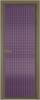 Межкомнатная дверь Profil Doors 1 AV цвет профиля Шампань, стекло безопасное 6 мм мору фиолетовое 600x2000