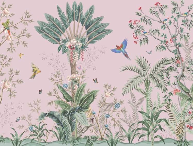 3D Фотообои Artegrafico «Сад с попугаями» FN-056 канвас