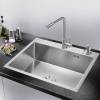 Комплект Мойка кухонная РМС MR MR-5843 c корзиной и дозатором + Смеситель РМС SUS124-017F-1 хром фото 8