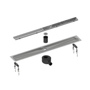 Душевой лоток Timo Drain System DS230209/01 двухсторонняя решетка, сатин