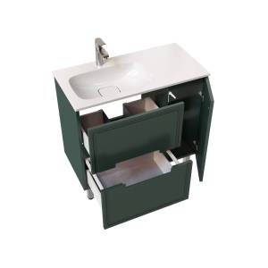 Тумба с раковиной Taliente Cevia TA-MBC-90PR(L)-grigio verde серо-зеленая матовая, 90 см