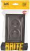 Розетка 2-местная с защитными шторками IEK Brite BR-R23-10-K45-F темная бронза фото 7