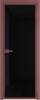Межкомнатная дверь Profil Doors 1 AX цвет профиля Красный антрацит, стекло безопасное 6 мм черный триплекс 800x2000