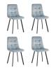Набор из 4 стульев Stool Group Chilly OS-2011 HLR-17 X4 серо-голубой