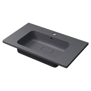 Раковина Uperwood Lagoon Quartz 297000018 серая матовая, серый шелк, 80x48
