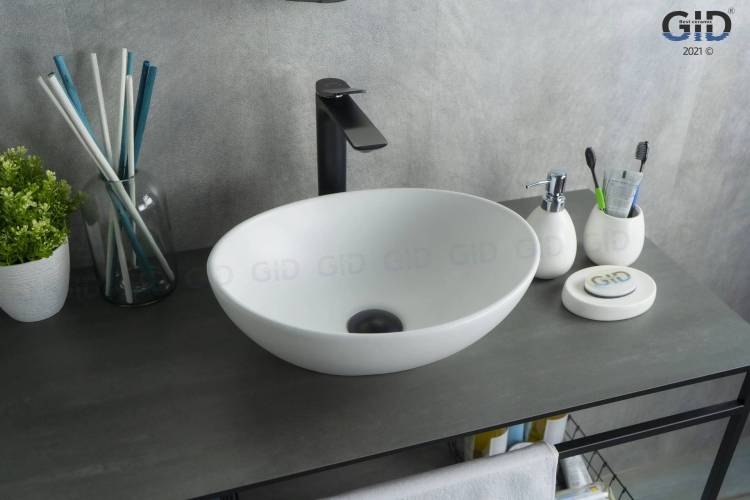 Раковина Gid Lago N900 51164 белая матовая, 41x34x15