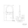 Смеситель для кухни EMAR Steel ЕС - 7024 Black фото 2