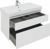 Тумба с раковиной Aquanet Nova Lite 100 белая глянцевая, 2 ящика фото 10