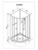 Душевая кабина AvaCan EM3090NT без крыши, 90x90x208 фото 19