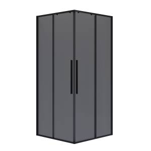 Душевой уголок Niagara Nova NG-2822-34BLACK профиль черный матовый, стекло тонированное, 80x80x195