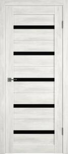 Межкомнатная дверь Владимирская Фабрика Дверей Atum 7 Nord Vellum стекло Black Gloss 800x2000