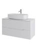 Тумба с раковиной Orange Line Li-100TuwMDF+B07-675W белая матовая, 100 см