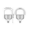 Лампа светодиодная Gauss E40 95W 4100K матовая 60420 фото 2