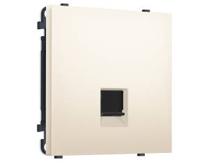 Комплект механизма компьютерной розетки Ambrella Volt Sigma MS252005 жемчужно-кремовый