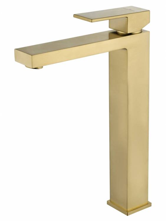 Смеситель для раковины Wonzon & Woghand WW-88239016-BG высокий, брашированное золото
