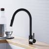 Смеситель для кухни Dorff Logic D3007522 с вытягивающимся изливом, черный фото 2