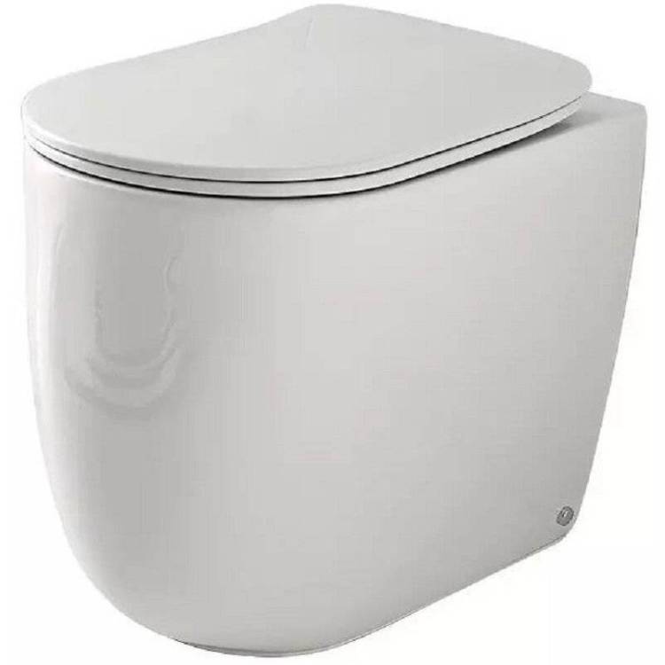 Унитаз приставной Kerasan Nolita 531901 + 539101 с крышкой-сиденьем, белый глянцевый