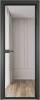 Межкомнатная дверь Profil Doors 1 AV цвет профиля Серая ночь, стекло безопасное 6 мм ромб черный 700x2000
