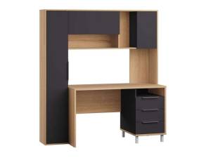 Стол компьютерный Моби Комфорт 12.95 N 595681 дуб сонома, темно-серый 162x60.3x180