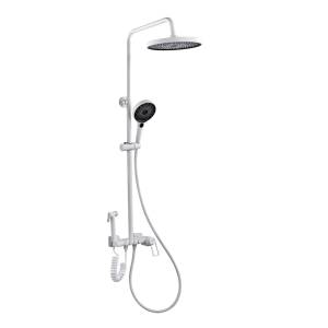 Душевая стойка Fashun A2483-8 белая, с гигиеническим душем