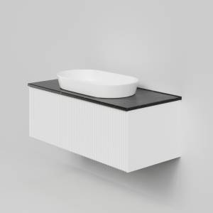 Тумба с раковиной La Fenice Terra Bianco NFNC-01-TER-B-100-3-M-GB белая матовая, 100 см