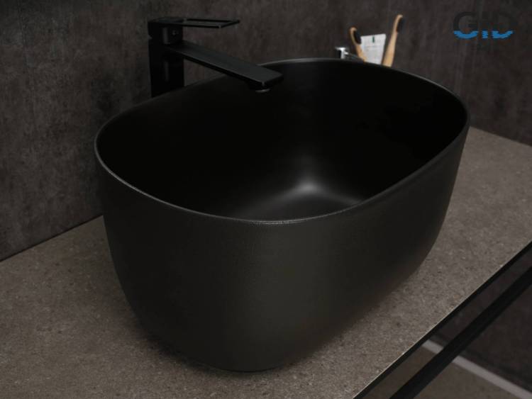 Раковина Gid Creativo N9302bg 53377 черный графит, 45x32x22