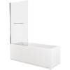 Шторка на ванну Allen Brau Priority 3.31023.00 профиль хром, стекло прозрачное, 80x150