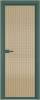 Межкомнатная дверь Profil Doors 1 AV цвет профиля Зеленый воск, стекло безопасное 6 мм мору золото 800x2000