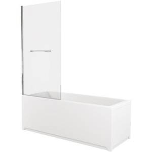 Шторка на ванну Allen Brau Priority 3.31023.00 профиль хром, стекло прозрачное, 80x150