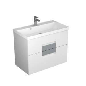 Тумба с раковиной Veneciana Vetro 80 58018 белый глянец