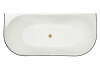Акриловая ванна Royal Bath Nero RB611902BL-GD белая, с черным бортом, 150x75