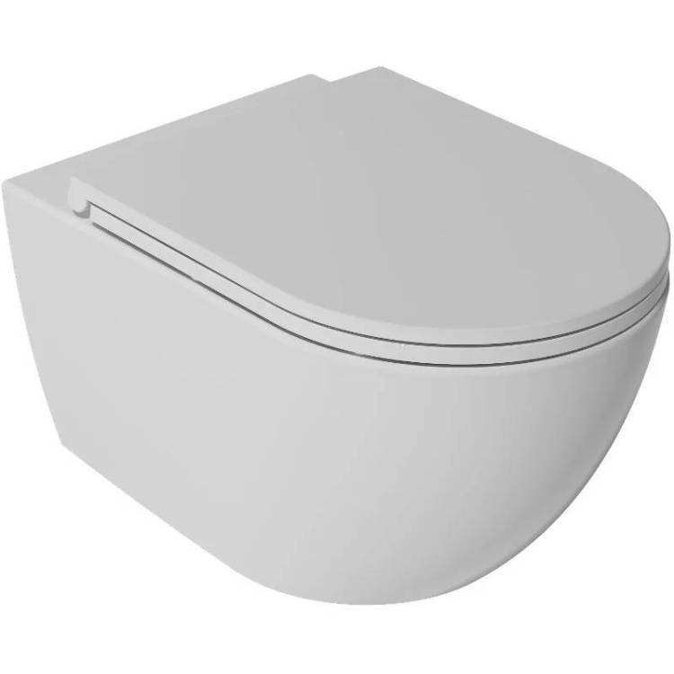 Унитаз подвесной Isvea VEA Rondo 10VA02002SV-2L безободковый, сиденье с микролифтом, белый матовый