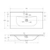 Раковина BelBagno Uno BB-8099-90 белый глянцевый, 91x46x17 фото 3