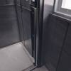 Душевая дверь в нишу Veconi Premium Trento PTD30-B-140-01-C4 профиль черный матовый, стекло прозрачное, 140x200 фото 3