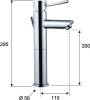 Смеситель для раковины Remer Minimal N10L с донным клапаном фото 2