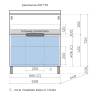 Тумба под раковину Style Line Матис 70 ЛС-00002435 напольная, олива, 70x82x45 фото 2